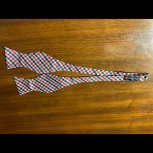 Red White and Blue Plaid Bow tie